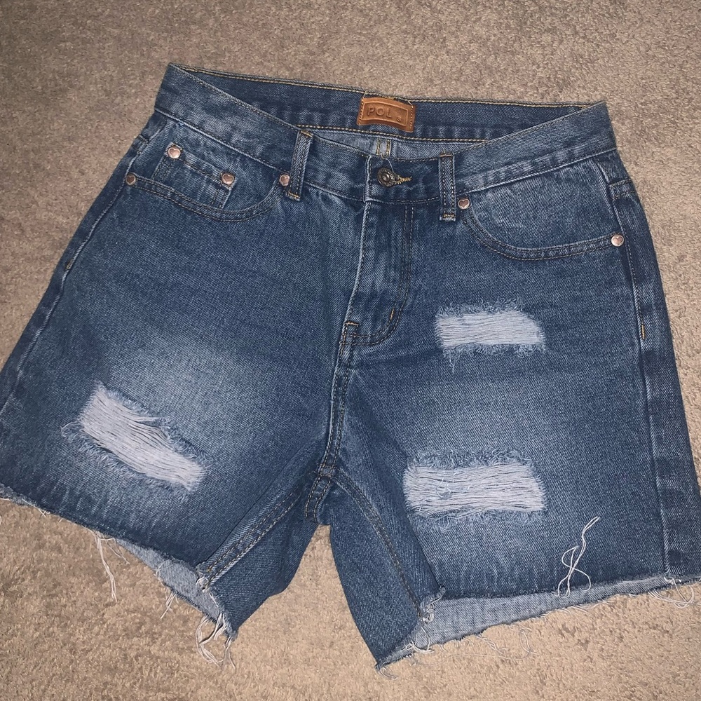 POL Distressed Denim Shorts
